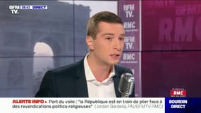 "Le voile qu'il soit noir, bleu marine, qu'il vienne du Pakistan ou d’Afghanistan c'est un signe d'oppression de la femme!" déclare Jordan Bardella