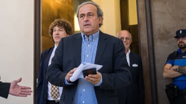 Michel Platini en Suisse, le 8 juillet 2022