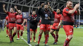 Delon Armitage, Ma'a Nonu et la joie des autres joueurs toulonnais