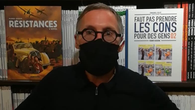 Le gérant de librairie "Bulle" au Mans