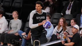 Victor Wembanyama lors du Skills Challenge du All-Star Game de la NBA, le 16 février 2025 à San Francisco