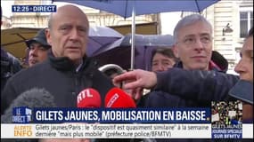 Alain Juppé (LR) appelle les gilets jaunes "à défiler de manière pacifique"