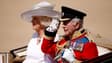Charles III et la reine Camilla durant la parade de "Trooping the colour"