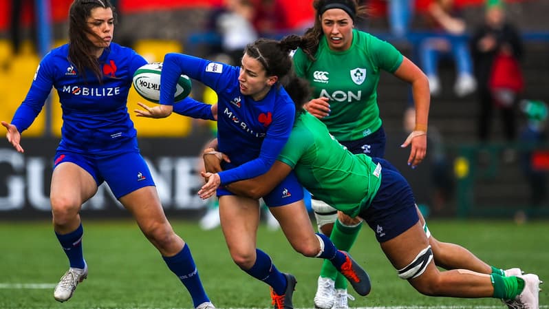 Gabrielle Vernier face à l'Irlande la saison dernière 