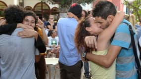 Un "kiss-in" de soutien a été organisé à Rabat samedi 12 octobre