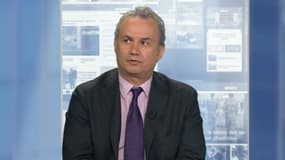 Bruno Roger-Petit, sur le plateau de BFMTV, avant d'être nommé porte-parole de la présidence de la République.