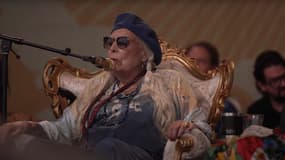 Joni Mitchell au Newport Folk Festival, le 24 juillet 2022