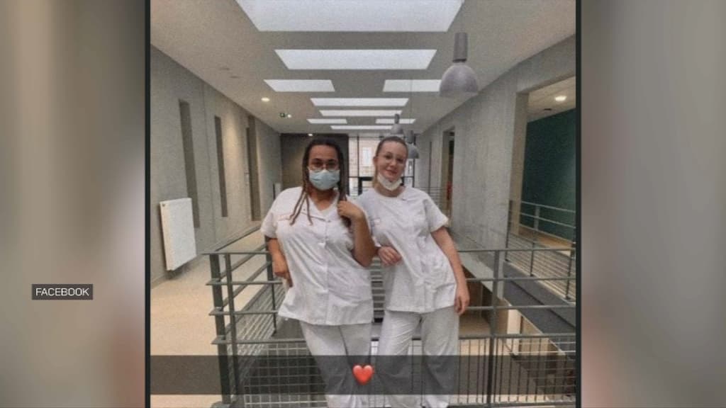 Justine Vayrac et son amie Marie-Claude. Justine Vayrac et son amie Marie-Claude.