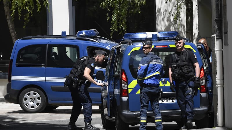 Policiers à Dijon.