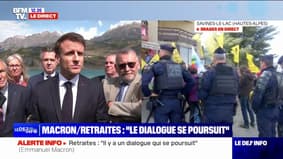 Retraites: pour Emmanuel Macron, "il y a une contestation sociale mais ça ne veut pas dire que tout doit s'arrêter"