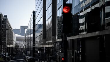 Le quartier des affaires de La Défense à Paris, désert ces jours-ci.