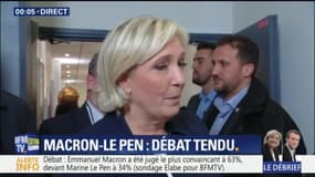 Marine Le Pen à la sortie du débat: "Je suis le challenger, j'ai tout à gagner"