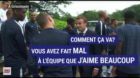 Deschamps chambreur, Griezmann houspillé... Les coulisses de la visite de Macron à Clairefontaine