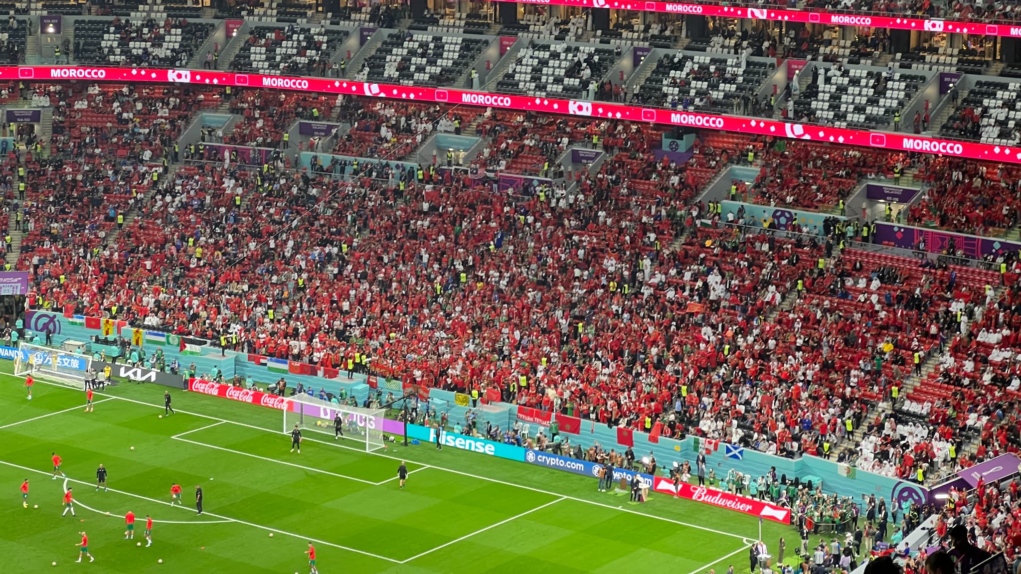 La marée rouge dans le stade de France-Maroc, le 14 décembre 2022 La marée rouge dans le stade de France-Maroc, le 14 décembre 2022