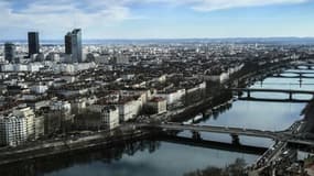 Vue aérienne de Lyon le 5 mars 2025