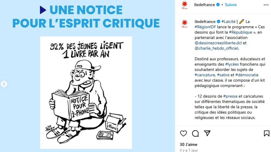 Dessin de Riss pour Charlie Hebdo, 2015.