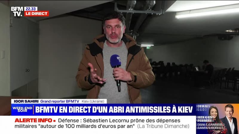 BFMTV en direct d'un abri antimissiles à Kiev - 08/03