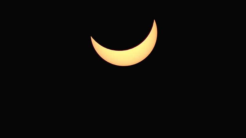 L'éclipse solaire au dessus de Strasbourg, le 20 mars 2015.