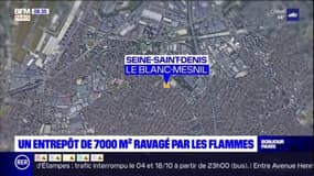 Le Blanc-Mesnil: un entrepôt de 7000m² détruit par un incendie