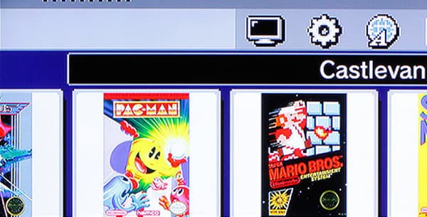 L'interface de la NES Classic Mini est moderne mais reprend les codes de l'époque... 