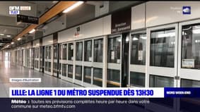 Lille: la ligne 1 du métro suspendue ce dimanche dès 13h30
