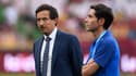 Marcelino et Pablo Longoria avant un match de l'OM.