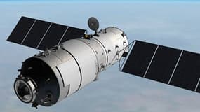 Vue d'artiste de la station spatiale chinoise Tiangong-1