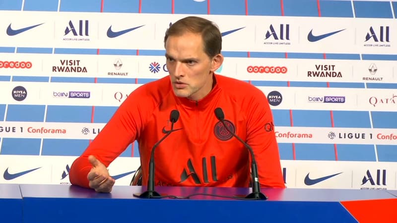 Thomas Tuchel en conférence de presse après PSG-Montpellier, le 1er février 2020