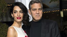 George Clooney et sa femme Amal à Hollywood en 2016