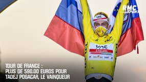 Tour de France : Plus de 590.00 euros pour Pogacar, le vainqueur