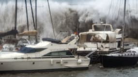 Mer démontée dans le port de Barcelone 