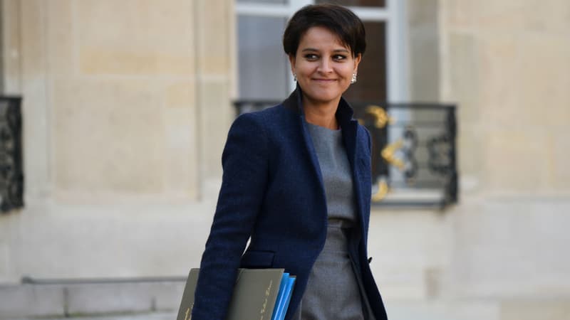 Najat Vallaud-Belkacem le 7 décembre 2016 devant le palais de l'Élysée