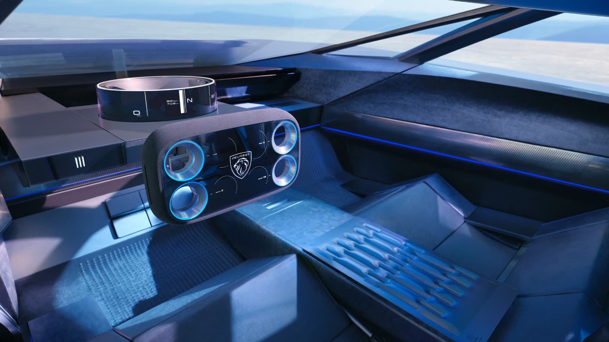 L'intérieur du concept Peugeot Inception.