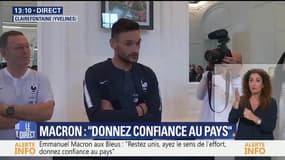 "Maintenant on peut aller manger", Lloris blague après le discours de Macron aux Bleus