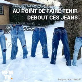 Il fait si froid au nord des États-Unis que ces habits tiennent seuls debout