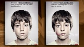A gauche, l'affiche vu par les adultes et à droite, celle vue par les enfants.