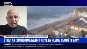 Un homme meurt noyé en pleine tempête Amy à Étretat: "Le corps de la victime a été récupéré", déclare Rodolphe Hauguel, pompier de la Seine-Maritime