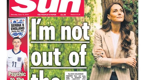 La une du "Sun" du 15 juin 2024