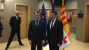 Emmanuel Macron et Christian Estrosi ce samedi 