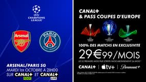 Arsenal - Paris SG : découvrez l'offre CANAL+ & PASS COUPES D’EUROPE spécialement conçue pour regarder l'UEFA Champions League