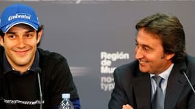 Bruno Senna (à gauche) et Adrian Campos (droite) en 2009