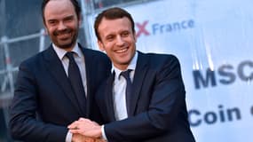 Edouard Philippe et Emmanuel Macron en février 2016.