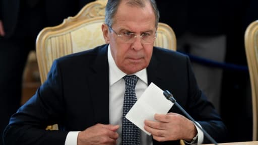 Le ministre russe des Affaires étrangères Sergueï Lavrov, le 7 février 2017 à Moscou Le ministre russe des Affaires étrangères Sergueï Lavrov, le 7 février 2017 à Moscou