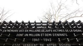 Inauguration d'un mémorial de la Shoah à Lyon, à la veille des 80 ans de la libération du camp d'extermination d'Auschwitz-Birkenau, le 26 janvier 2025