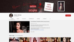 Page Youtube de Maren Altman, l'influenceuse astrologue qui prédit le cours du bitcoin
