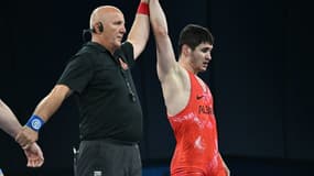 Lutte - JO 2024 de Paris - Chermen Valiev (Albanie), le 10 août 2024
