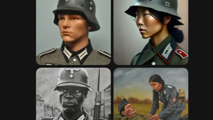 Les résultats de génération d'images qui ont alimenté la polémique sur l'inclusivité prônée par Gemini, le modèle d'IA de Google. 