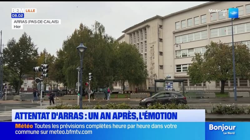 Attentat d'Arras: un an après l'assassinat de Dominique Bernard, l'émotion dans son ancien lycée