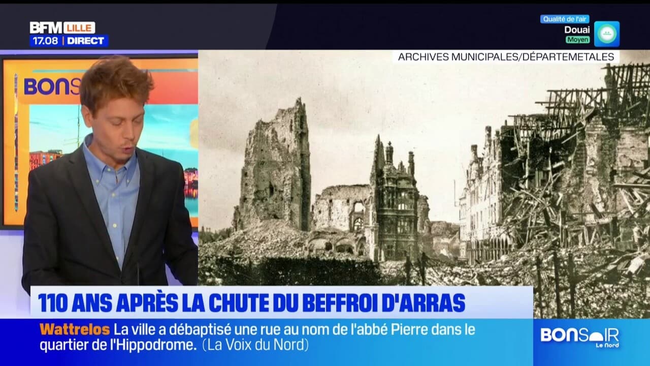 Arras commémoration des 110 ans de la chute du beffroi