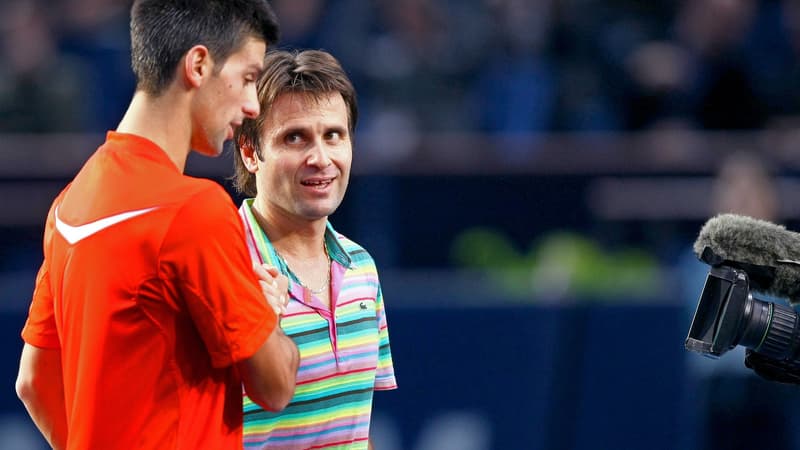 Novak Djokovic et Fabrice Santoro à Bercy, en 2007